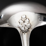 Canteen set of Ribbon Reed & Oakleaf sterling silver cutlery for 12