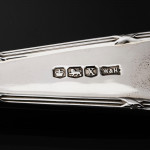 Canteen set of Ribbon Reed & Oakleaf sterling silver cutlery for 12