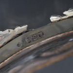 Boat-shaped sterling silver & rock crystal style centrepiece bowl