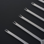 Set of six sterling silver lobster picks