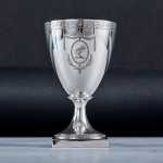 George III neoclassical sterling silver goblet
