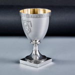 George III neoclassical sterling silver goblet