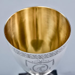 George III neoclassical sterling silver goblet