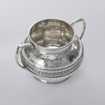 Antique Arts & Crafts sterling silver sugar bowl & cream jug set