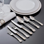 Exceptional set of George III hand-forged one-date-maker King's pattern sterling silver cutlery for 12