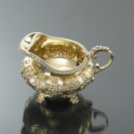 Large George IV sterling silver-gilt milk jug