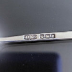 Art Deco style sterling silver tea strainer