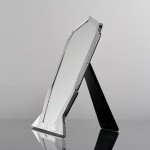 Handmade Art Deco sterling silver dressing table mirror