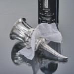 Victorian antique sterling silver wine funnel with interesting military history