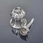 Victorian antique sterling silver wine funnel with interesting military history