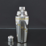 Art Deco silver-plated recipe cocktail shaker