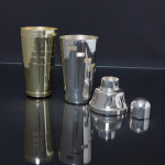 Art Deco silver-plated recipe cocktail shaker