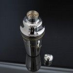 Art Deco silver-plated recipe cocktail shaker