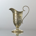 Antique Aesthetic silver-gilt sugar bowl & cream jug