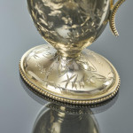 Antique Aesthetic silver-gilt sugar bowl & cream jug