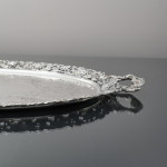 Impressive two-handled Edwardian oval sterling silver serving tray