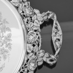 Impressive two-handled Edwardian oval sterling silver serving tray