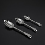 Set of Victorian hand-forged Old English Thread pattern sterling silver cutlery for 12