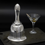 Bell-shaped silver-plated cocktail shaker