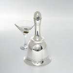 Bell-shaped silver-plated cocktail shaker