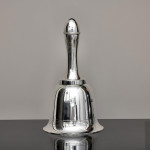 Bell-shaped silver-plated cocktail shaker