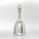 Bell-shaped silver-plated cocktail shaker