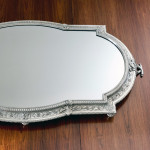 Magnificent mirrored antique 1st standard French silver plateau