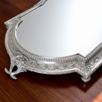Magnificent mirrored antique 1st standard French silver plateau