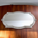 Magnificent mirrored antique 1st standard French silver plateau