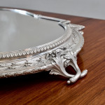 Magnificent mirrored antique 1st standard French silver plateau