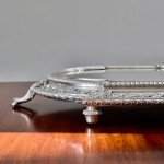 Magnificent mirrored antique 1st standard French silver plateau