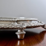 Magnificent mirrored antique 1st standard French silver plateau