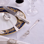 Set of Victorian hand-forged Rattail sterling silver cutlery for 12