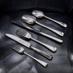 Edwardian one-date-&-maker Rattail sterling silver cutlery for 12