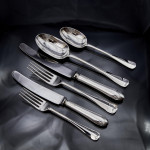 Edwardian one-date-&-maker Rattail sterling silver cutlery for 12