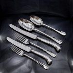 Edwardian one-date-&-maker Rattail sterling silver cutlery for 12