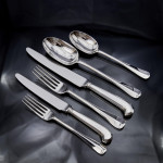 Edwardian one-date-&-maker Rattail sterling silver cutlery for 12