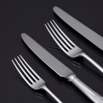Excellent set of antique hand-forged one-date-&-maker Rattail pattern sterling silver cutlery for 12