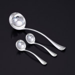 Excellent set of antique hand-forged one-date-&-maker Rattail pattern sterling silver cutlery for 12