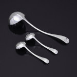 Excellent set of antique hand-forged one-date-&-maker Rattail pattern sterling silver cutlery for 12