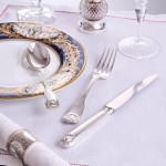 Set of Victorian hand-forged Fiddle Thread & Shell pattern sterling silver cutlery for 12