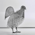 Edwardian sterling silver partridge hen