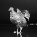 Edwardian sterling silver partridge hen