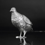 Edwardian sterling silver partridge hen