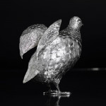 Edwardian sterling silver partridge hen
