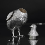 Edwardian sterling silver partridge hen