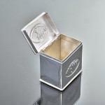 Edwardian sterling silver tea caddy with shell decoration