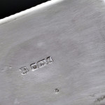 Edwardian sterling silver tea caddy with shell decoration