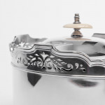 Antique silver-plated biscuit box