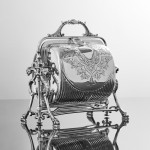Victorian silver-plated folding biscuit box